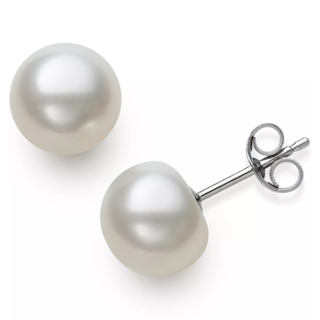 ONLY $8.99 (Reg. $40) Belle de Mer Cultured Freshwater Button Pearl (8–9mm) Stud Earrings at Macy’s - at Macy's