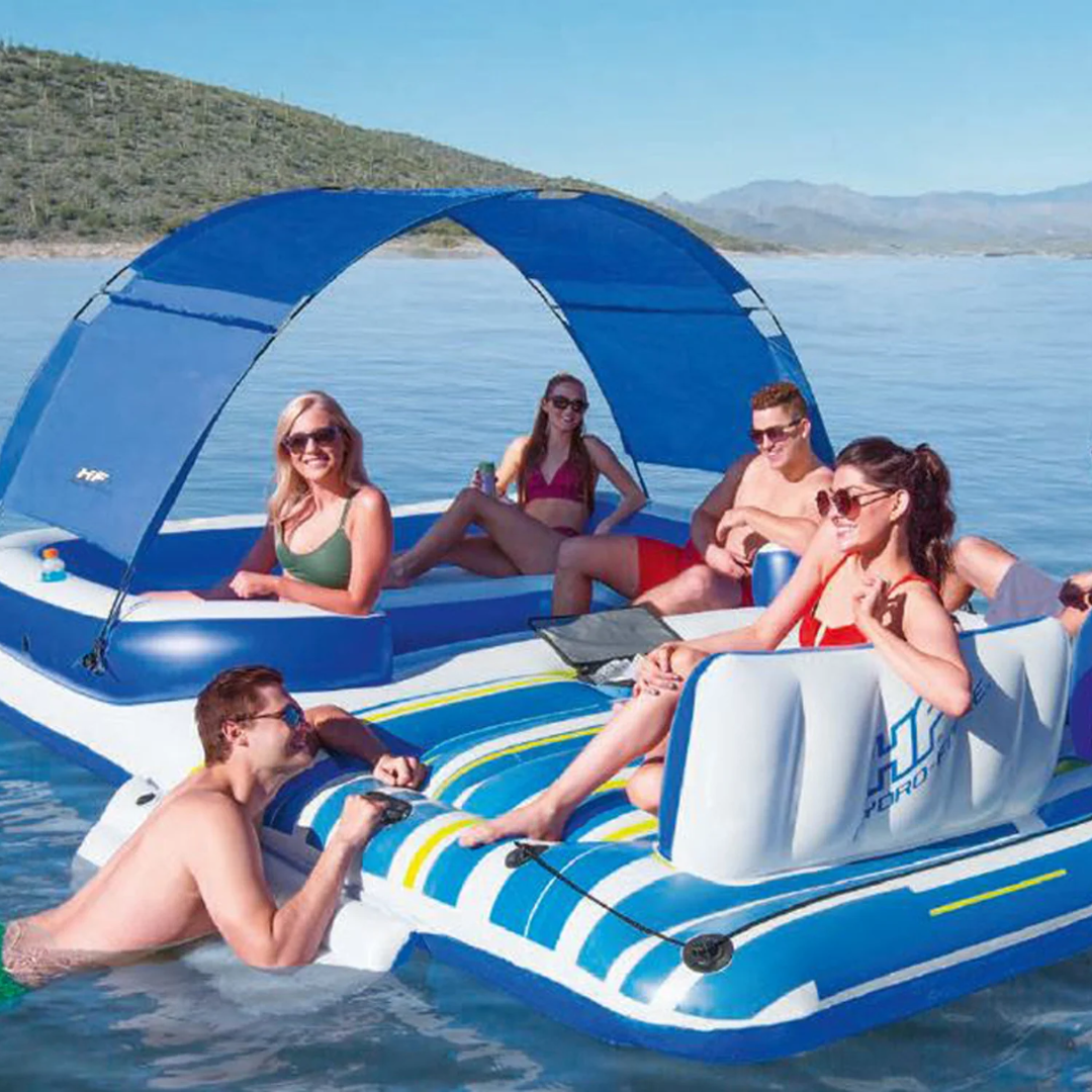 ONLY $129 (Reg. $350) Hydro Force 12'9" x 8'8" Tropical Breeze 6-Person Inflatable Party Island at Walmart - at Walmart