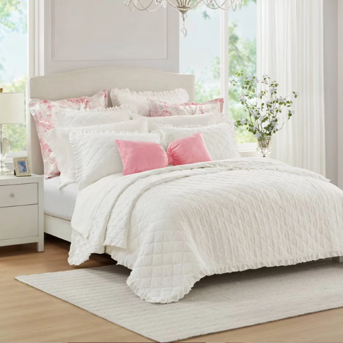 ONLY $22.94 Armoire Collection Full/Queen Ruffle Quilt in White (Reg. $63) + FREE SHIP at eBay - at eBay