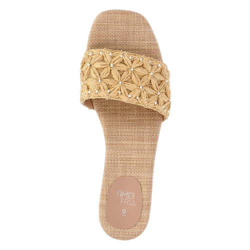 ONLY $8.74 (Reg. $24.98) Time and Tru Women's Raffia Slide Sandals at Walmart - at Walmart