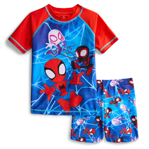 Character Toddler Boy Rash Guard and Euro Swim Shorts