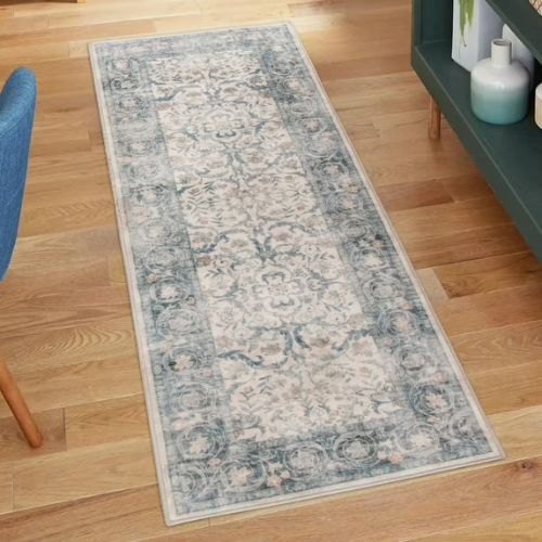 ONLY $21.14 Home Décor Collection Washable Green Persian Faux Fur Indoor Runner Rug at Walmart - at Walmart