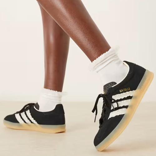 ONLY $54 (Reg. $120) adidas Originals Gazelle Indoor Sneakers with Ruffle Detail in Black at ASOS - at Adidas