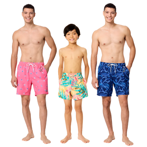 ONLY $14.98 Rugged Shark Men's & Big Men's Swim Trunks, 7" Inseam at Walmart - at Walmart