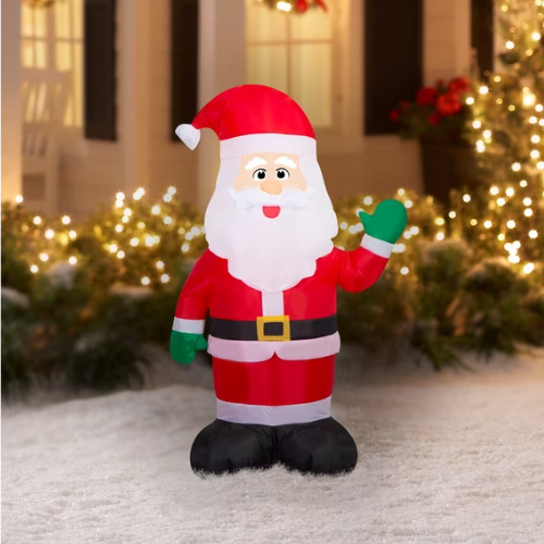 ONLY $16.88 Multicolor Santa Christmas Airblown Yard Inflatable at Walmart - at Wayfair