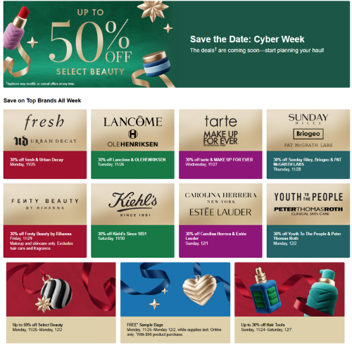 Cyber Week Beauty Deals at Sephora