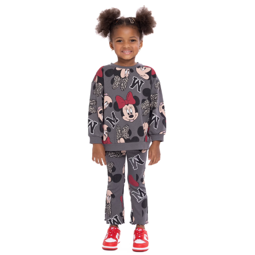 Minnie Mouse Toddler Girls Long Sleeve All-Over Print Sweatshirt & Matching Flare Leggings ONLY $12.98 at Walmart - at Walmart