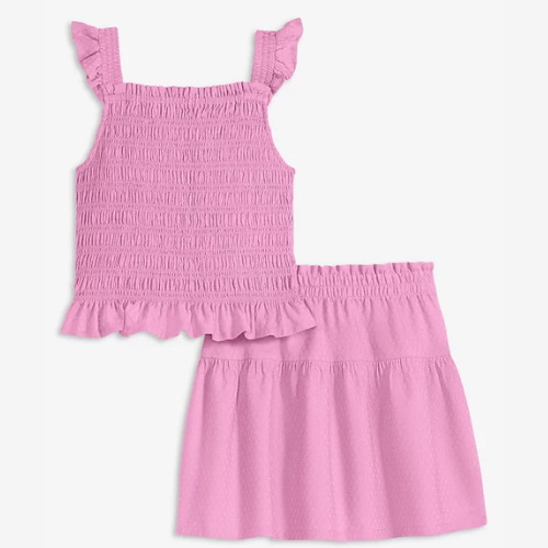 ONLY $8.76 (Reg. $44) Epic Threads Girls' XS-XL Solid Smocked Top & Skirt 2-Piece Set at Macy's - at Macy's