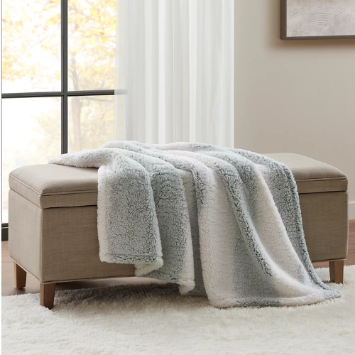 Premier Comfort Cozy Sherpa Throw, 50" x 60" ONLY $12 (Reg. $30) at Macy’s - at Macy's