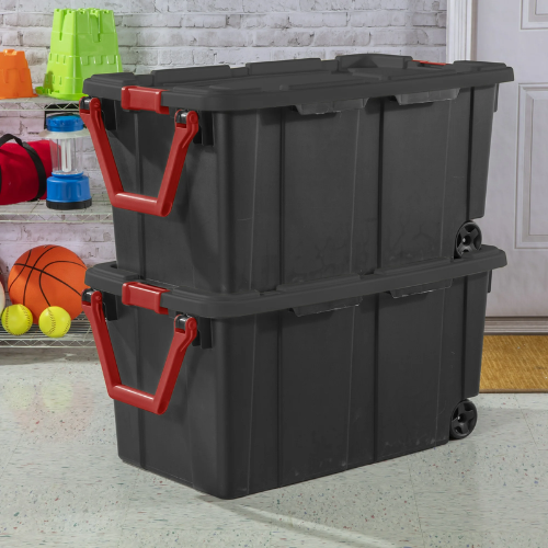 Sterilite 40 Gallon Wheeled Plastic Storage Container with Handle Pack of 2 ONLY $39.87 (Reg. $59.94) + FREE SHIPPING at Walmart - at Walmart