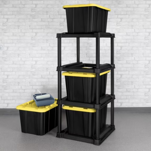 Sterilite 27-Gallon Totes & Storage Rack