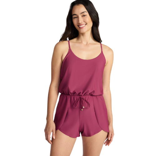 ONLY $19.98 (Reg. $26.98) Time and Tru Women's Tank Romper Swimsuit at Walmart - at Walmart