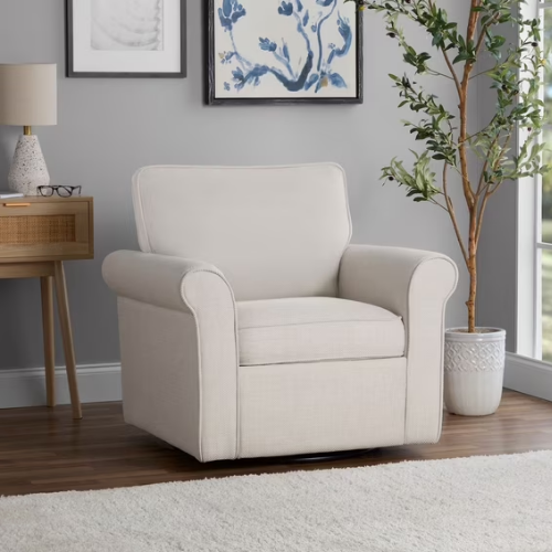 ONLY $178 Mainstays Swivel Accent Chair with Rolled Arms + FREE SHIP at Walmart - at Walmart