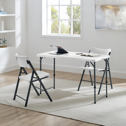 ONLY $34.94 (Reg. $50) Mainstays 4 Foot Adjustable Height Folding Plastic Table at Walmart - at Walmart