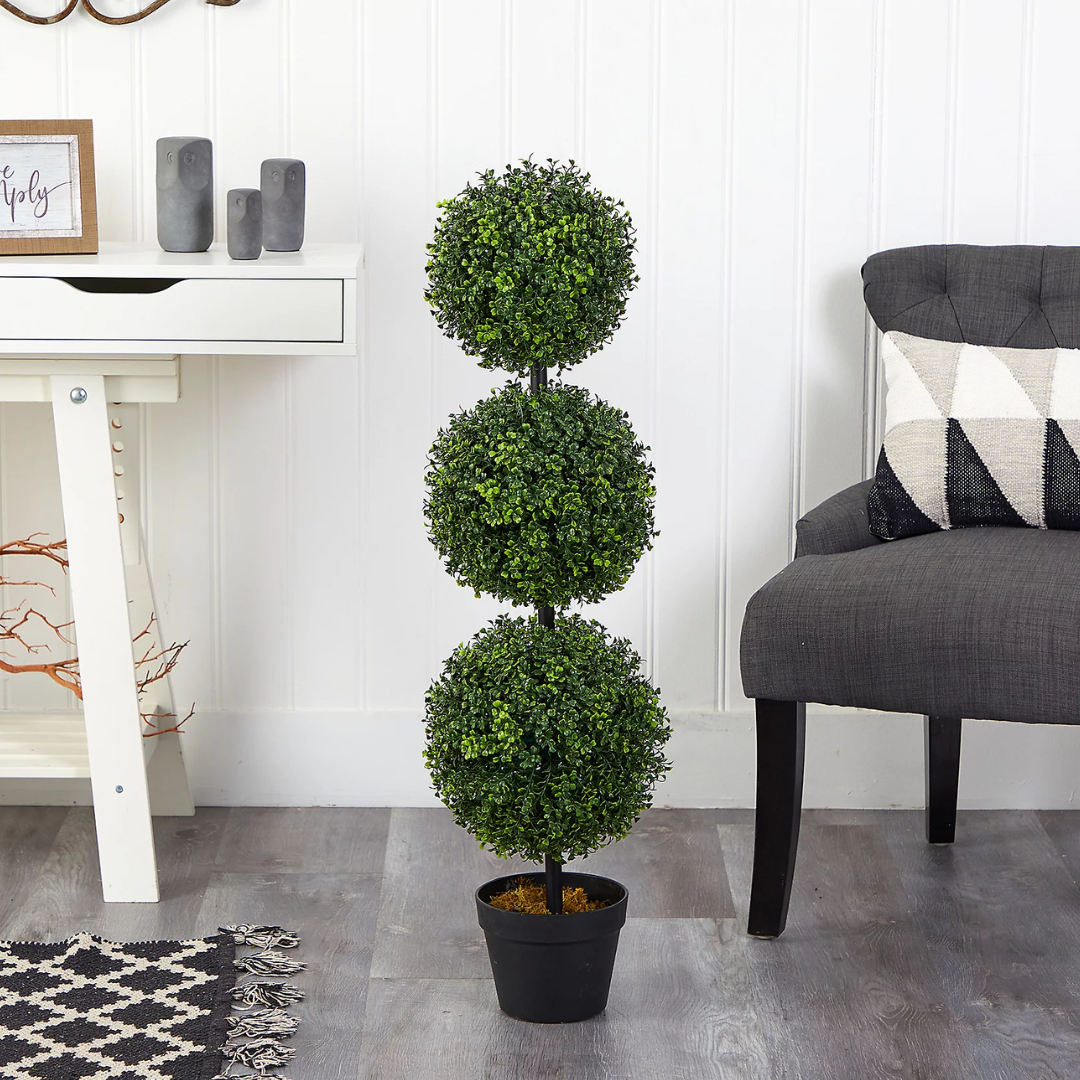 ONLY $43.18 (Reg. $70) Nearly Natural 3' Boxwood Triple Ball Topiary at QVC - at QVC