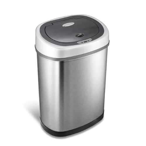 Nine Stars 11.1 Gallon Stainless Steel Motion Sensor Trash Can
