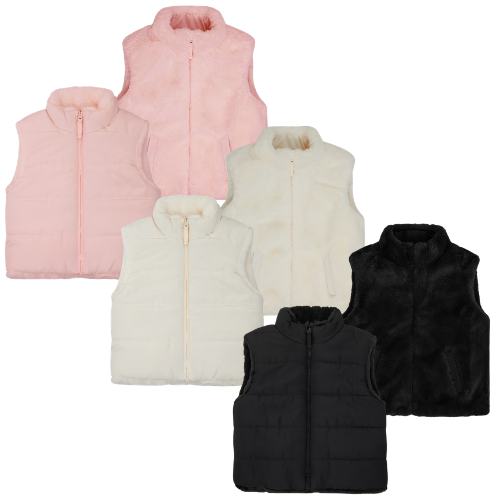 ONLY $6.50 (Reg. $13.48) Wonder Nation Toddler Girl Reversible Faux Fur Vest at Walmart - at Walmart