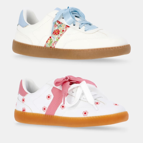 ONLY $18.98 Wonder Nation Little and Big Girls Casual Soccer Sneakers at Walmart - at Walmart