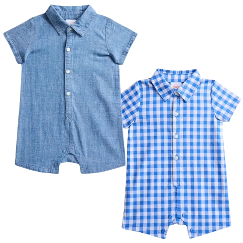 ONLY $5 (Reg. $10) Wonder Nation Baby Boys Woven Shortie Romper with Short Sleeves at Walmart - at Walmart