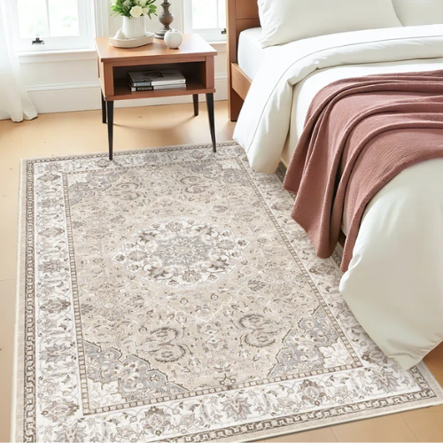 ONLY $36.99 + FREE SHIP Washable Farmhouse Rug 5x7 at Wayfair - at Wayfair