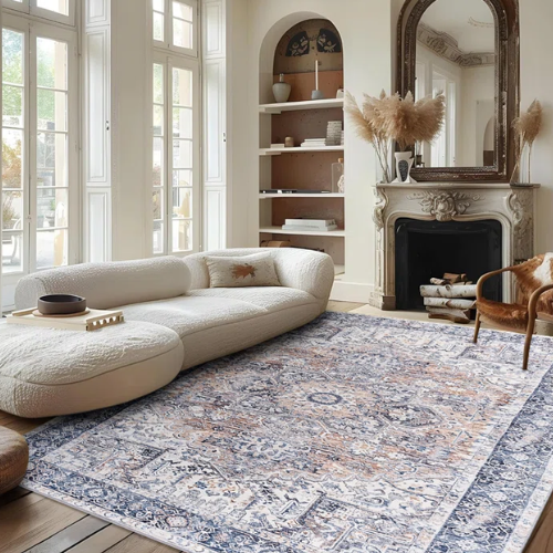 ONLY $36.99 (Reg. $60) Washable Soft Vintage Floral Rug 5x7 at Wayfair - at Wayfair