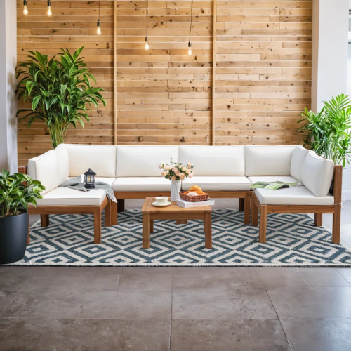 ONLY $424.99 (Reg. $790) Fiera Modular Acacia Wood Patio Seating Group at Wayfair - at Wayfair